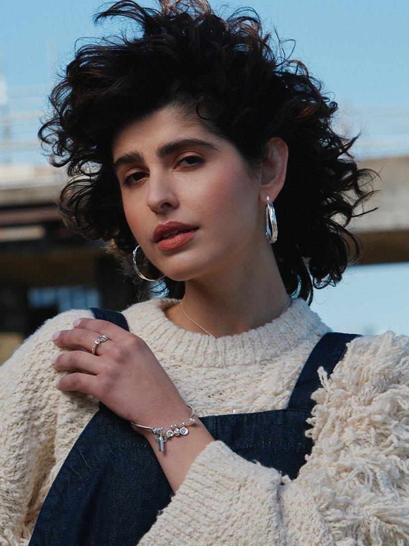 Product image 2 of 4, which shows Alex Monroe Oversized Link Charm Bracelet, Gold