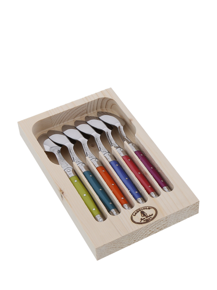 Laguiole Stainless Steel Teaspoons, Set of 6, Multi, Multi
