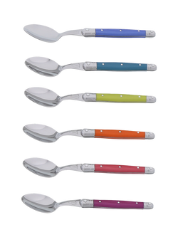 Laguiole Stainless Steel Teaspoons, Set of 6, Multi - view 2, Multi
