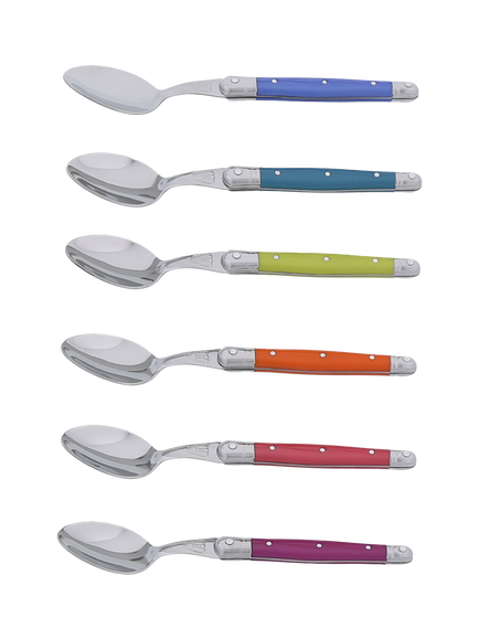 Laguiole Stainless Steel Teaspoons, Set of 6, Multi - view 2, Multi