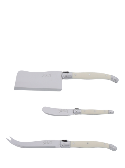 Laguiole Stainless Steel Cheese Knife Gift Set, 3 Piece, Ivory - view 2, Ivory