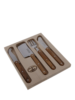 Laguiole Stainless Steel Cheese Knife Gift Set, 4 Piece, Olive Wood, Olive