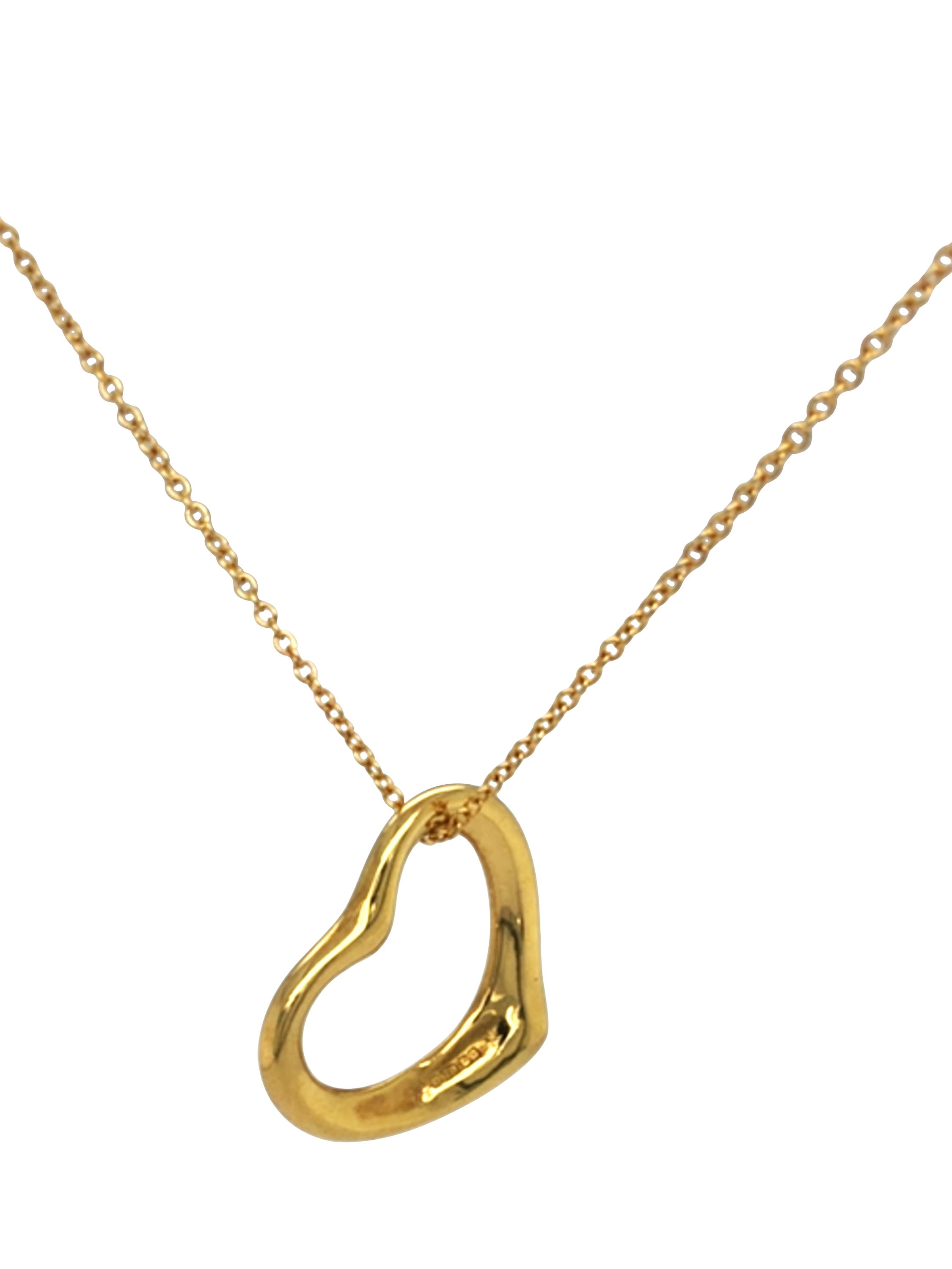 Product image 3 of 4, which shows Pre-loved 18ct Yellow Gold Heart Link Chain Pendant