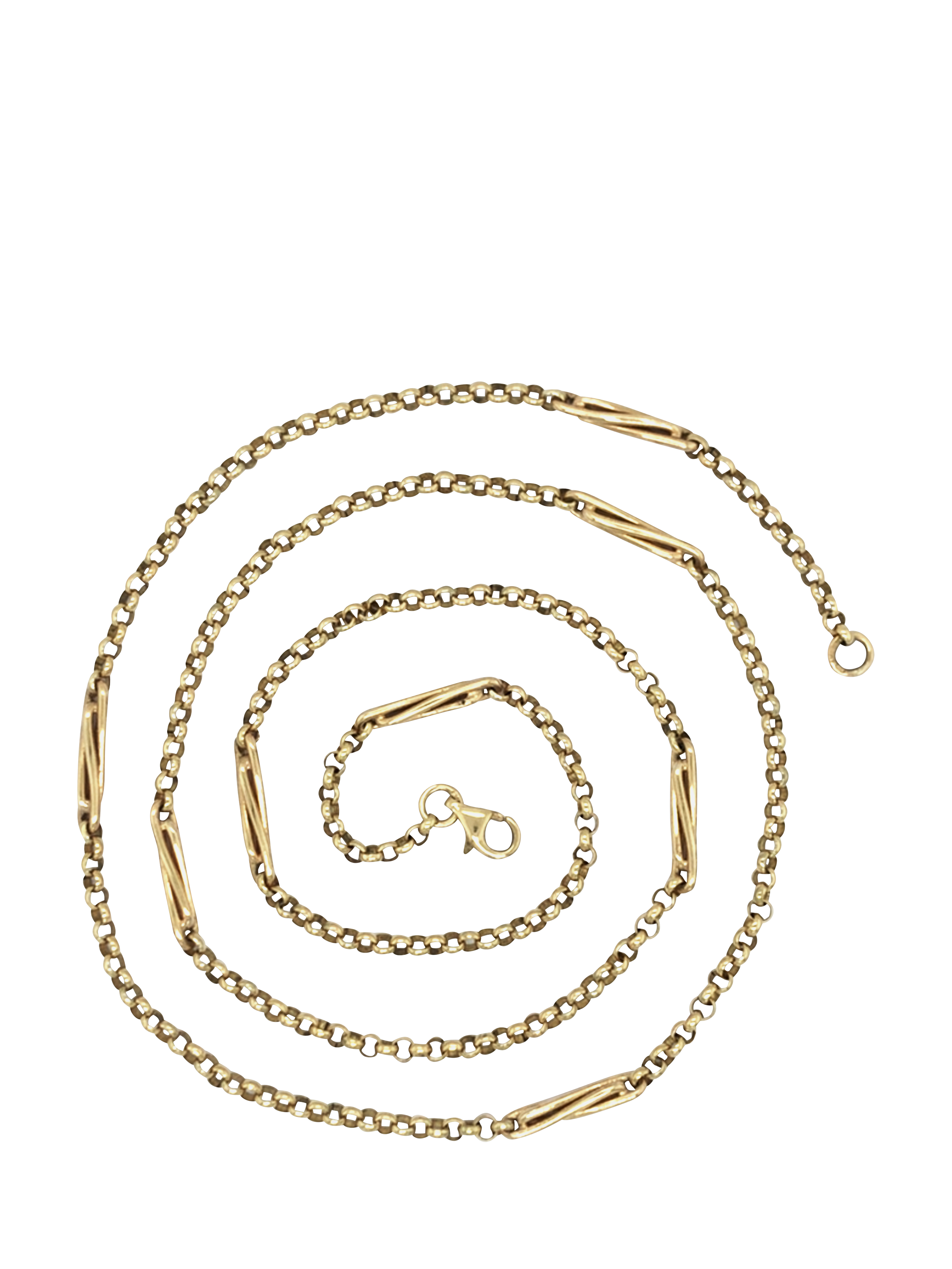 Product image 1 of 4, which shows Pre-loved 9ct Yellow Gold Round Long Link Chain, Circa 1993