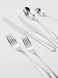 John Lewis Brook Stainless Steel Cutlery Set, 24 Piece/4 Place Settings - view 2, 