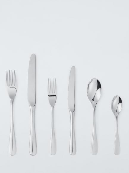 John Lewis Brook Stainless Steel Cutlery Set, 6 Piece/1 Place Setting, 