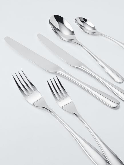 John Lewis Brook Stainless Steel Cutlery Set, 6 Piece/1 Place Setting - view 2, 