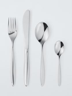 John Lewis Scroll Stainless Steel Cutlery Set, 16 Piece/4 Place Settings, 