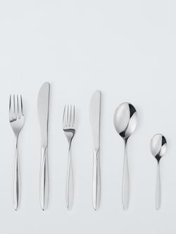 John Lewis Scroll Stainless Steel Cutlery Set, 24 Piece/4 Place Settings, 