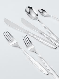 John Lewis Scroll Stainless Steel Cutlery Set, 24 Piece/4 Place Settings - view 2, 