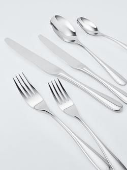 John Lewis Scroll Stainless Steel Cutlery Set, 6 Piece/1 Place Setting - view 2, 