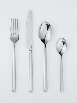 John Lewis Coby Stainless Steel Cutlery Set, 16 Piece/4 Place Setting, Silver