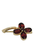 Pre-loved 9ct Yellow Gold 5-Stone Garnet Spray Brooch