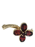 Pre-loved 9ct Yellow Gold 5-Stone Garnet Spray Brooch