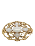 Pre-loved 9ct Yellow Gold Fancy Oval 5-Stone Opal Brooch, Circa 1987
