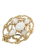 Pre-loved 9ct Yellow Gold Fancy Oval 5-Stone Opal Brooch, Circa 1987