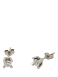 Pre-loved 14ct White Gold Single Stone Diamond Square Set Stud Earrings