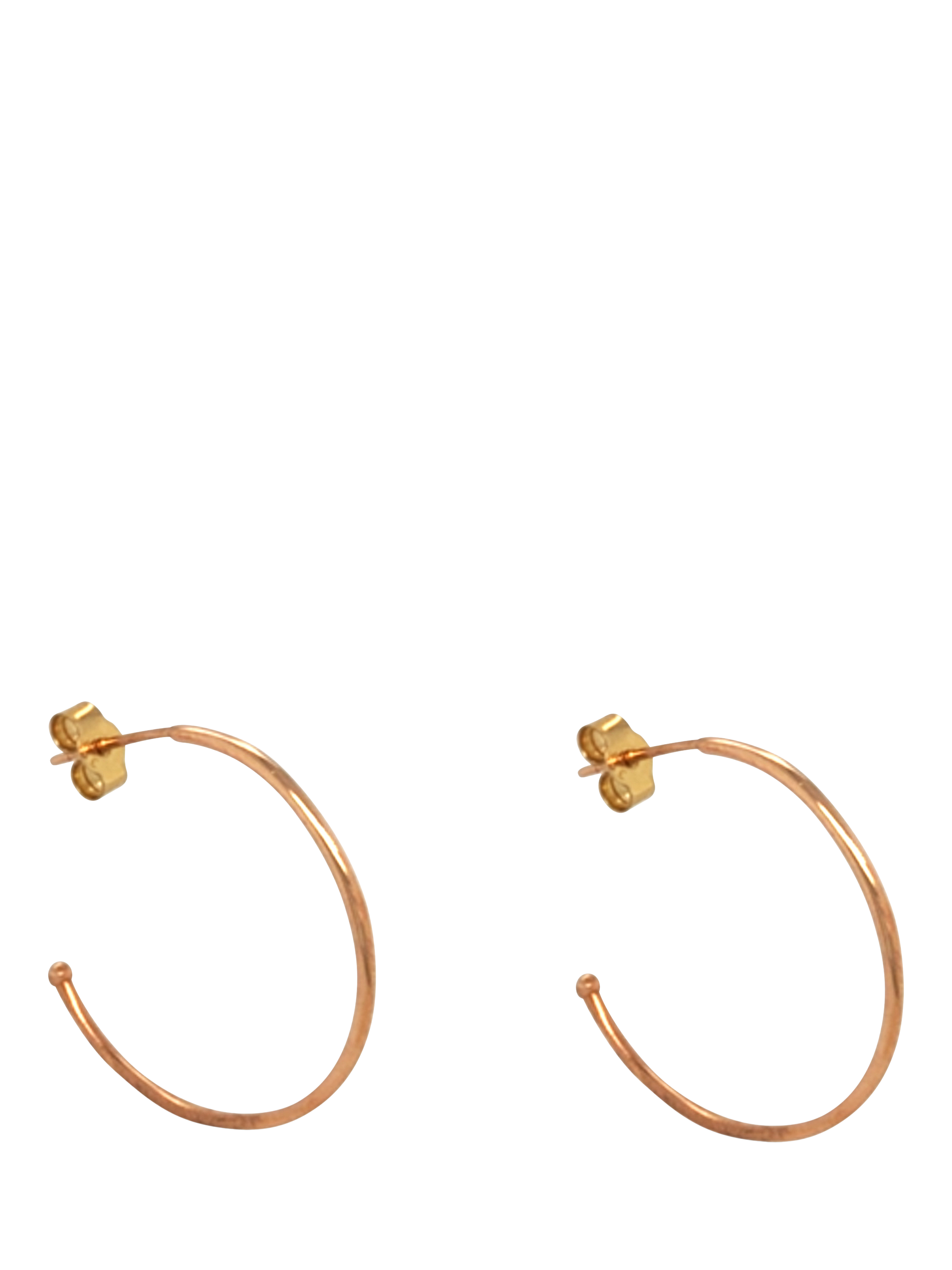 Product image 2 of 4, which shows Pre-loved 9ct Rose Gold Plain Hoop Earrings