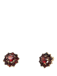 Pre-loved 9ct Yellow Gold Garnet Cluster Claw Stud Earrings, Date Circa 2004
