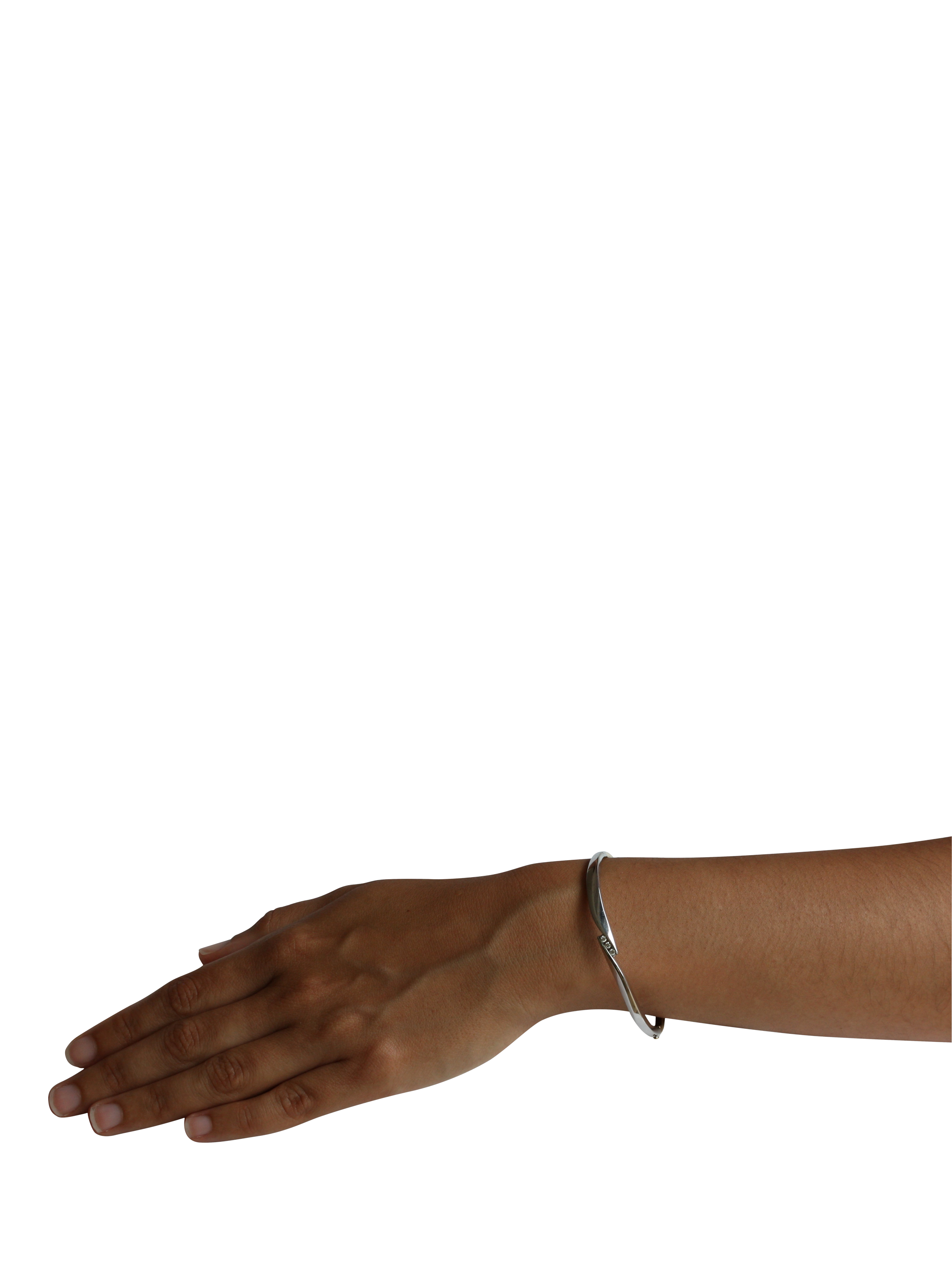 Product image 6 of 6, which shows Pre-loved 18ct Yellow and White Gold 3-Stone Diamond Cross-Over Bangle