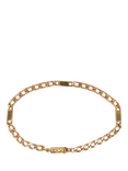 Pre-loved Vintage Fine Jewellery 9ct Rose Gold Flat Curb Bracelet, Circa 1979
