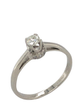 Pre-loved Platinum Single Stone Diamond Claw Set Ring