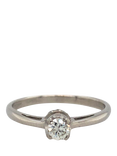 Pre-loved Platinum Single Stone Diamond Claw Set Ring