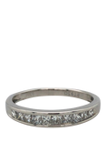 Pre-loved Platinum Princess Cut Diamond Half Eternity Ring