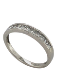 Pre-loved Platinum Princess Cut Diamond Half Eternity Ring