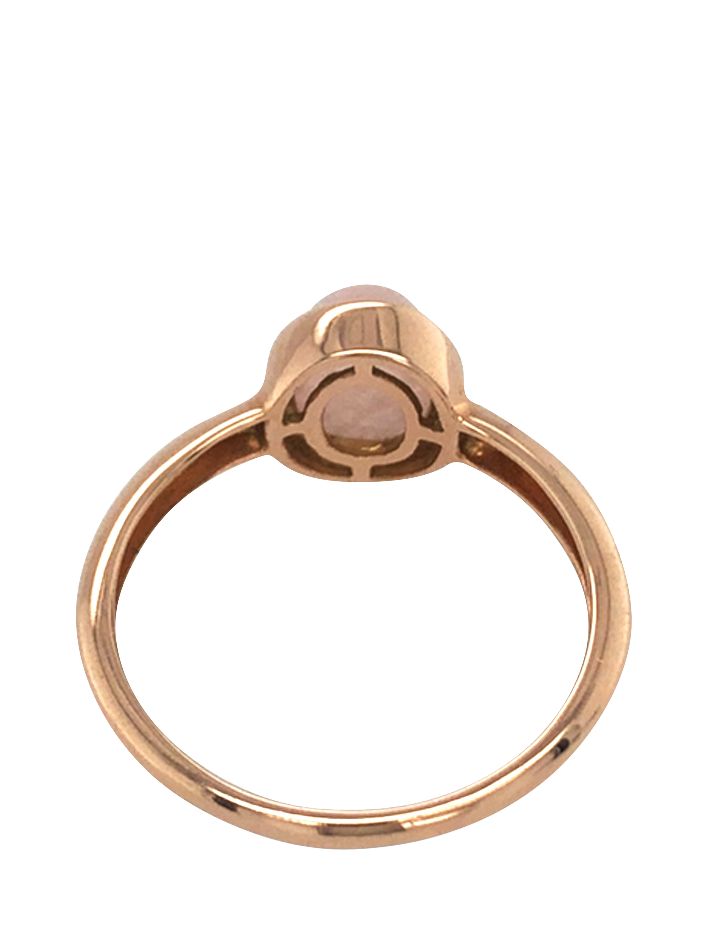 Product image 4 of 5, which shows Pre-loved 9ct Rose Gold Single Stone Oval Rose Quartz Set Ring