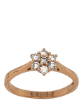 Pre-loved 18ct Rose Gold 7-Stone Diamond Claw Set Cluster Ring