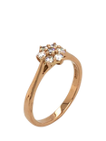 Pre-loved 18ct Rose Gold 7-Stone Diamond Claw Set Cluster Ring