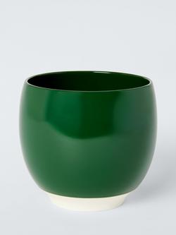 John Lewis X Deliciously Ella Stoneware Indoor Planter, 21cm, Green, Green