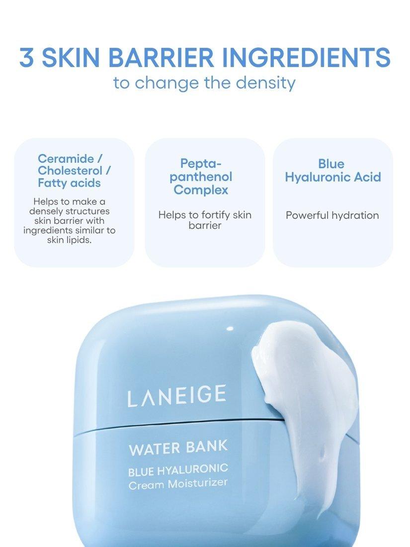 Product image 6 of 7, which shows LANEIGE Water Bank Blue Hyaluronic Cream Moisturiser, 20ml
