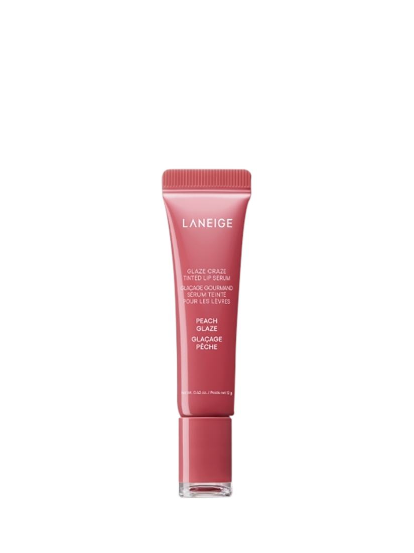 Product image 1 of 11, which shows LANEIGE Glaze Craze Tinted Lip Serum,	Peach Glaze