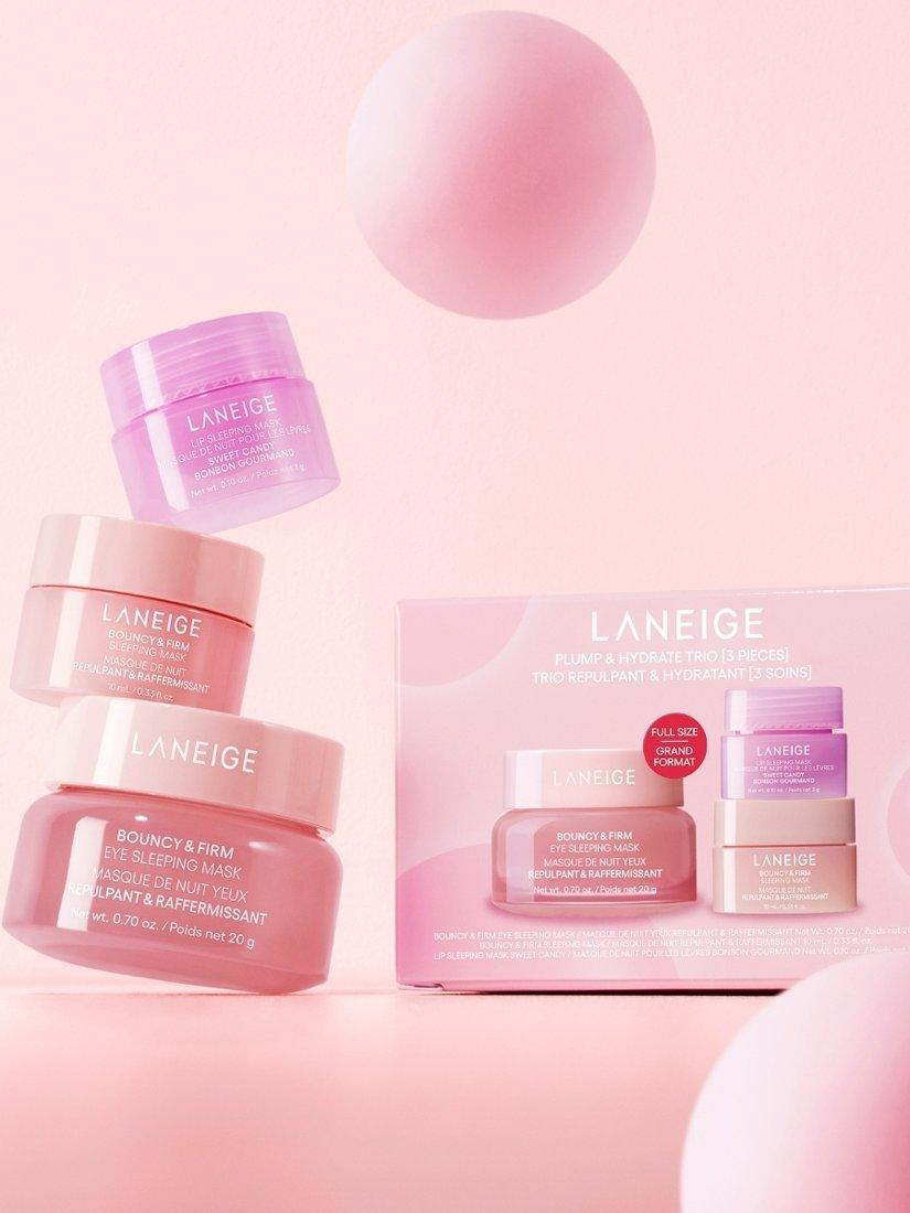 Product image 2 of 4, which shows LANEIGE Plump & Hydrate Trio Skincare Gift Set