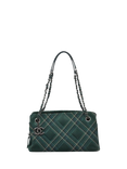 Pre-loved CHANEL 2013 Suede Chain Shoulder Bag, Green