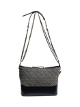 Pre-loved CHANEL 2018 Tweed and Leather Gabrielle Bag, Navy/Grey