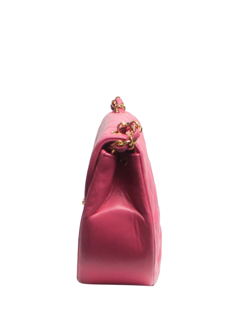 Product image 4 of 8, which shows Pre-loved CHANEL Vintage 1986 Leather Half Moon Cross-Body Bag, Pink