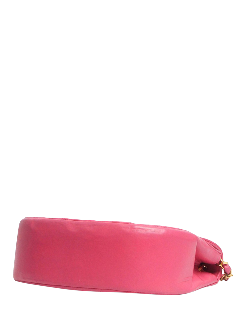 Product image 5 of 8, which shows Pre-loved CHANEL Vintage 1986 Leather Half Moon Cross-Body Bag, Pink