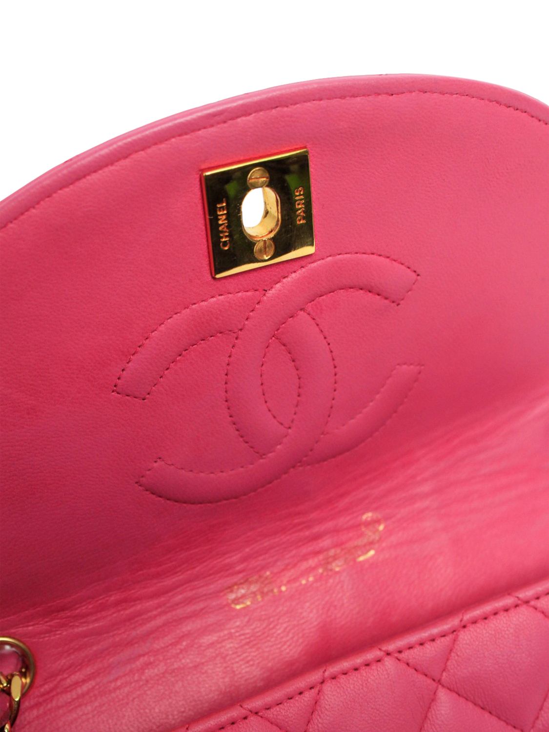 Product image 7 of 8, which shows Pre-loved CHANEL Vintage 1986 Leather Half Moon Cross-Body Bag, Pink