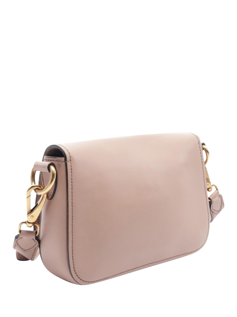 Product image 2 of 9, which shows Pre-loved Miu Miu Leather Shoulder Bag, Blush