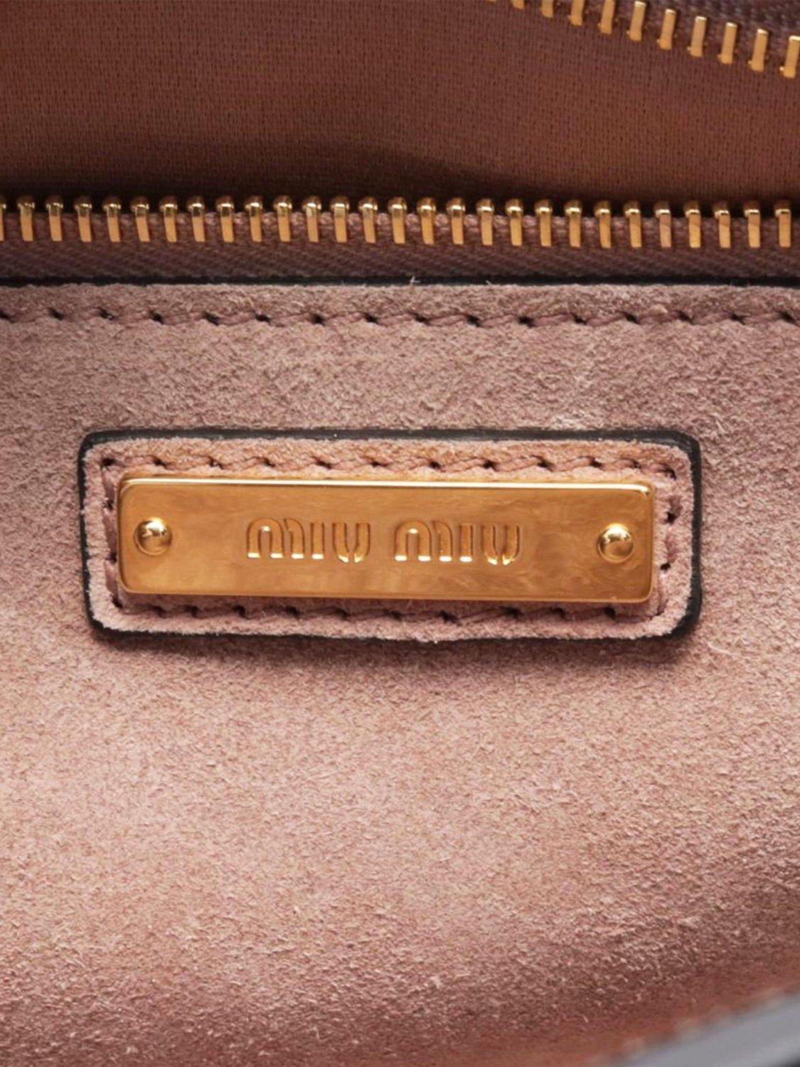 Product image 4 of 9, which shows Pre-loved Miu Miu Leather Shoulder Bag, Blush
