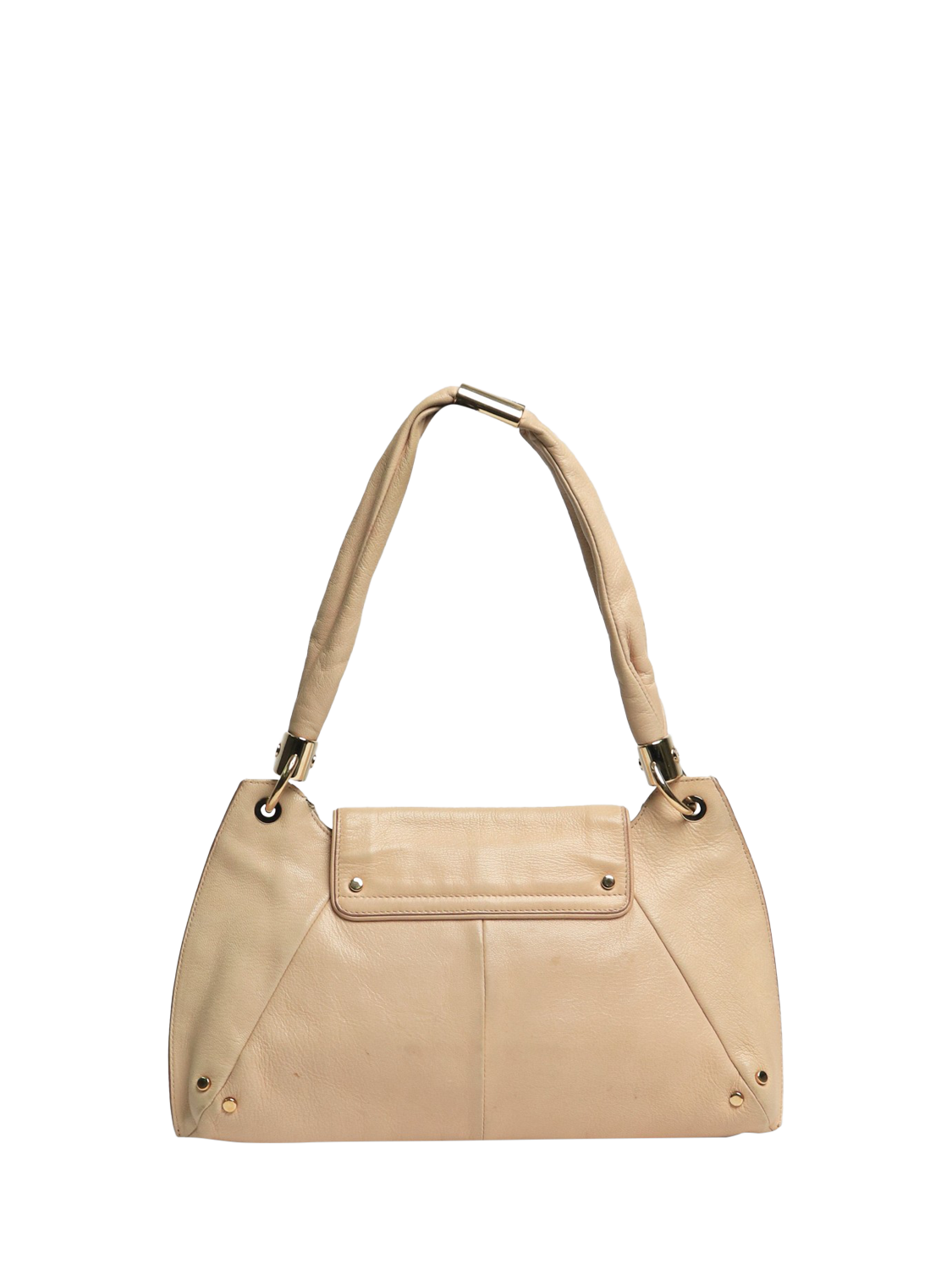 Product image 3 of 10, which shows Pre-loved SAINT LAURENT Leather Vintage Mombasa Bag, Beige
