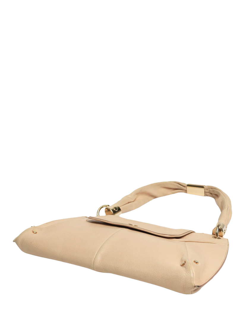 Product image 5 of 10, which shows Pre-loved SAINT LAURENT Leather Vintage Mombasa Bag, Beige