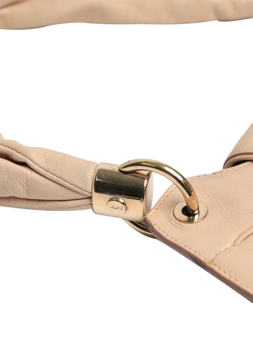 Product image 7 of 10, which shows Pre-loved SAINT LAURENT Leather Vintage Mombasa Bag, Beige