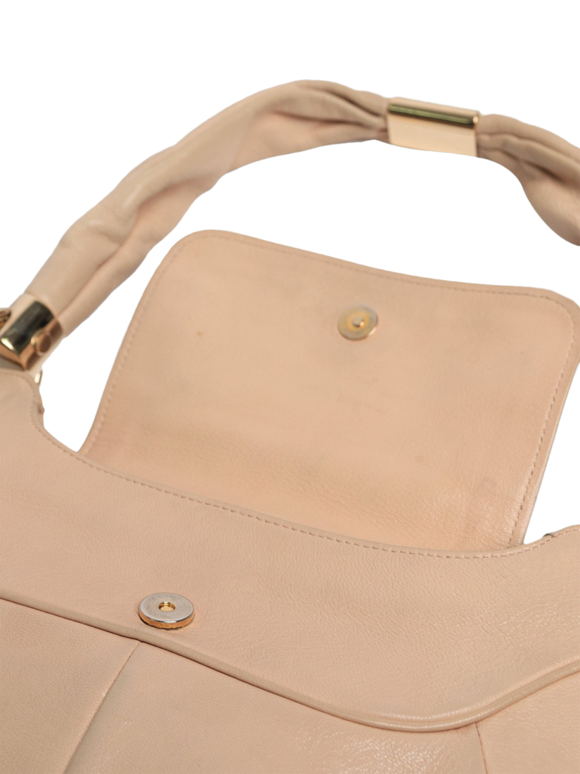 Product image 9 of 10, which shows Pre-loved SAINT LAURENT Leather Vintage Mombasa Bag, Beige
