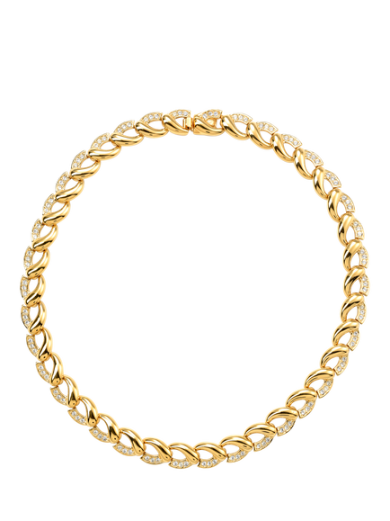 Pre-loved Attwood and Sawyer Vintage Swarovski Crystals Collar, Circa 1908s, Gold