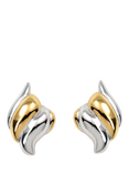 Pre-loved Shining Gold and Rhodium Plate Huggy Ear Clips