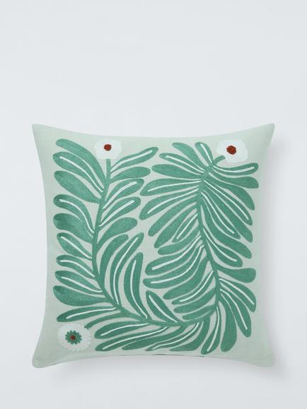 John Lewis Zinnia Cushion, Celadon